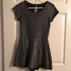 Black and silver romper
